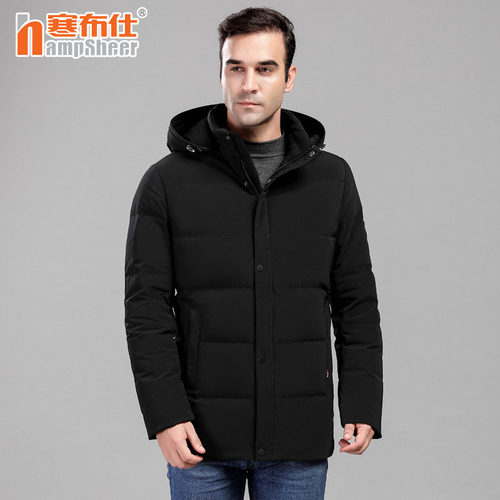 中老年爸爸装寒布仕新品羽绒服