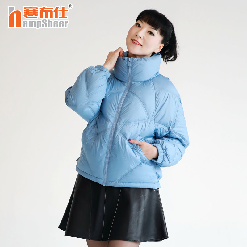 寒布仕女士时尚羽绒服宽松韩版短款加厚冬季大码鸭绒外套20813