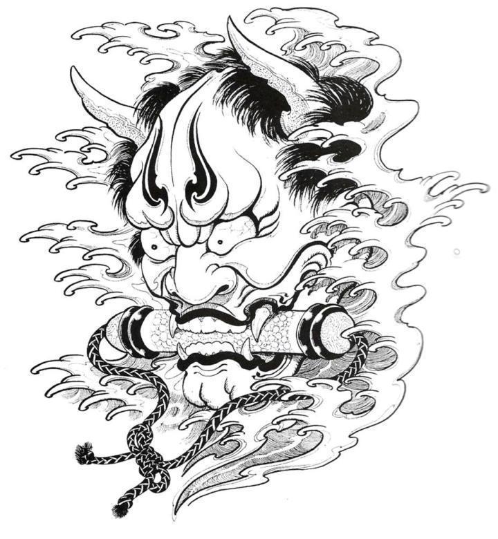 日式般若造型形象100种 绘画参考素材