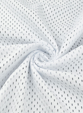 白色印花底布75D低弹洞布网眼布透气速蓝球服运动服内衬里布面料