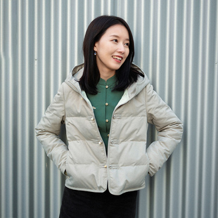 20QDA-192【碧天长】前世今生轻中式连帽短款羽绒服