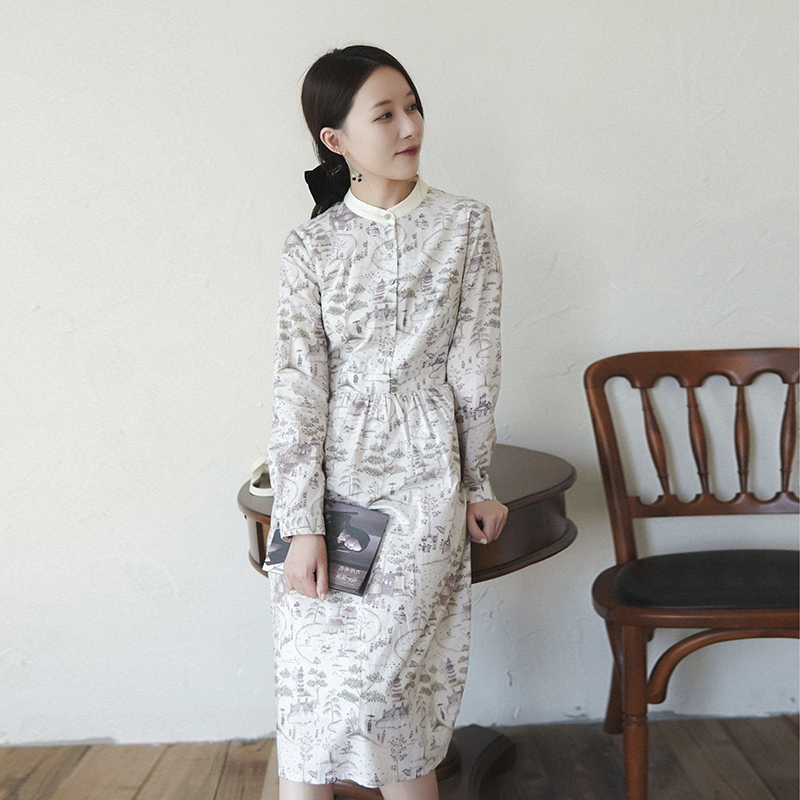 温婉文艺大摆型棉碎花