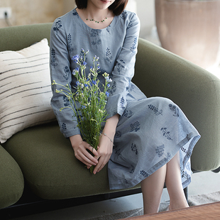 前世今生复古温婉文艺X型连衣裙 不.退换6 23CXC 017 一春芳意