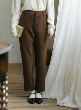 7-23QDK-369【庭前垂柳】前世今生简约百搭冬季加厚修身小脚长裤