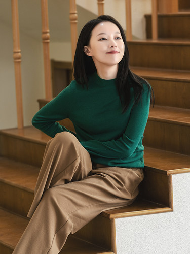 前世今生半高立领简约文艺修身