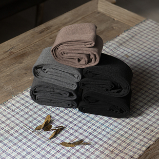 前世今生简约百搭220克加绒坑条纹打底裤 霞光浅云 袜 011 23QDS