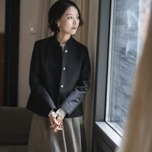 前世今生复古简约立领暗门襟秋季 风轻云淡 上衣外套 104 23QDA