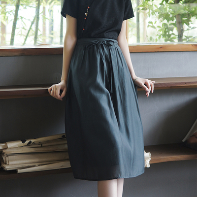 前世今生长裙大摆系带