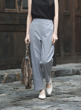 22CXK-117【对语千秋】前世今生简约休闲通勤宽松小脚裤