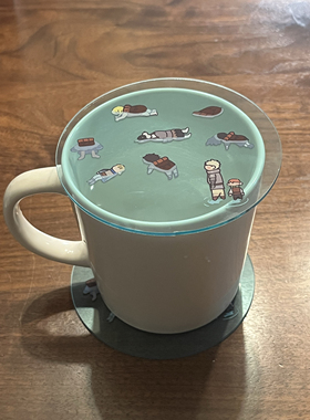 原创卡布尔团灭杯盖杯垫 送猫草透卡！正！迷宫饭同人彩窗杯垫