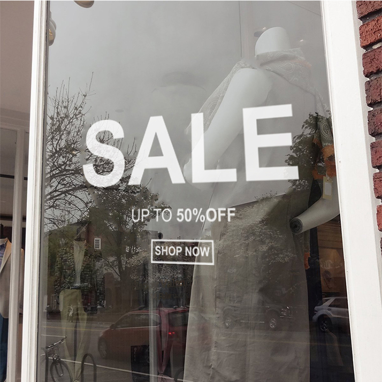 SALE减价玻璃镂空贴纸