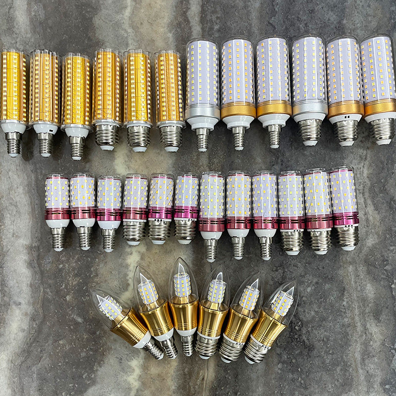 led灯泡 e14e27小螺口蜡烛灯光源尖泡暖白光高亮变色节能家用照明