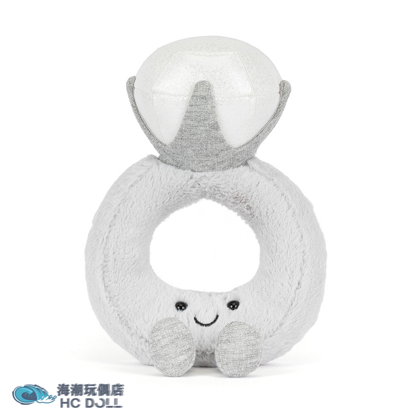 Jellycat英国趣味钻石戒指毛绒玩具安抚玩偶柔软公仔娃娃新婚礼物