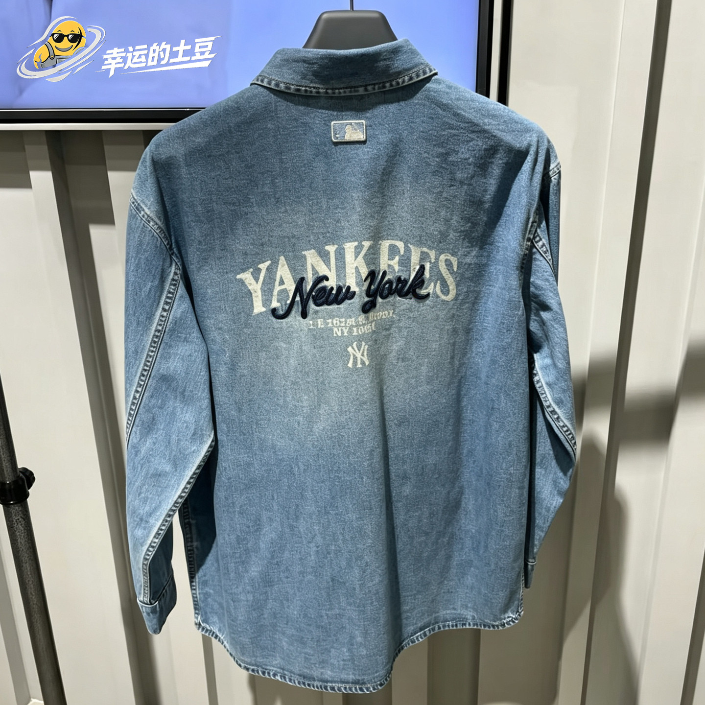 MLB 26春款男女情侣款牛仔单层运动休闲衬衣外套3ADRV0161图片