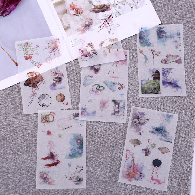 古风和纸贴纸 钗头凤 中国风饰品物件小景DIY手账装饰和纸贴画|ruв категории электронный словарь/электрический бумажных книг/канцелярские принадлежности, бумажные книги, наклейка - от Buy2taobao.com для оказания профессиональной услуги покупки агента Taobao