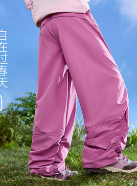 【呼呼严选专属】户外运动裤男女童防晒裤工装长裤J261ZPS13709U