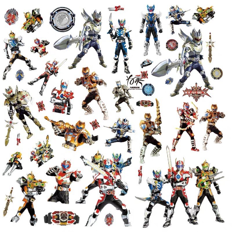 卡通动画铠甲勇士ai标清人物素材生日派对设计主题印花贴纸广告图