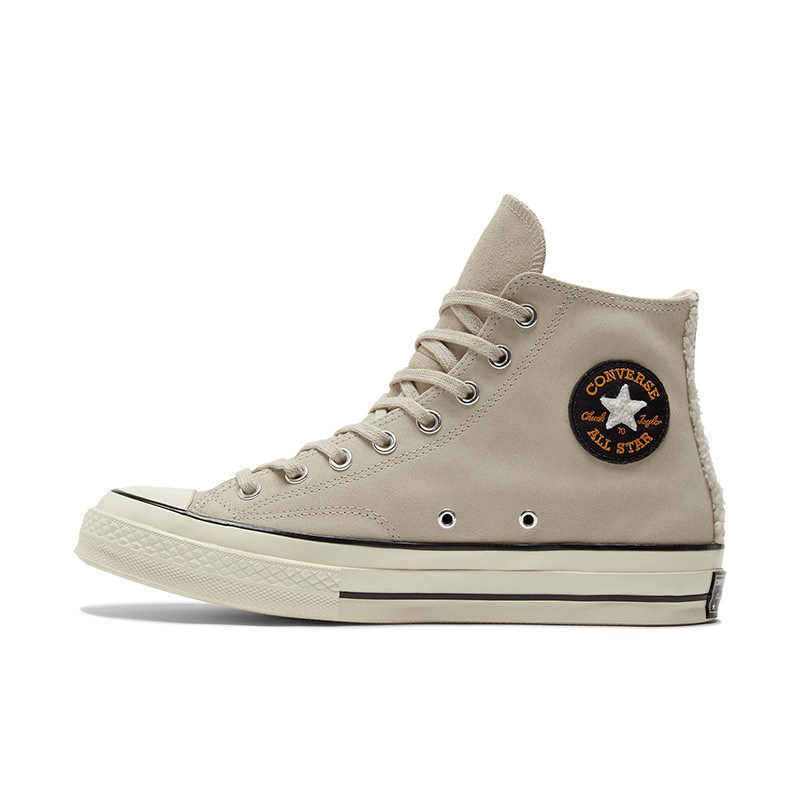 正品匡威 1970s冬新款麂皮翻毛皮高帮休闲帆布鞋172498c 172497c