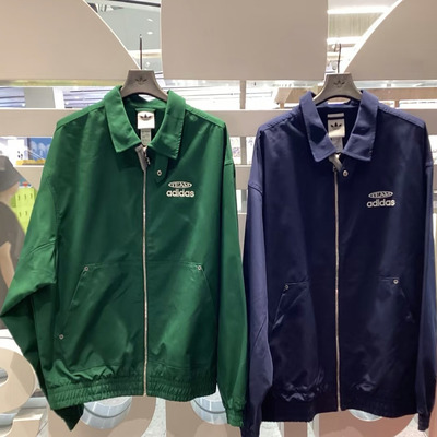 Adidas三叶草25冬男女大logo翻领复古运动夹克外套KC0136 KC0135