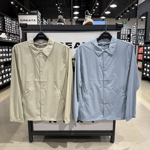 正品converse匡威 防晒服梭织轻薄翻领夹克衬衫外套 10027704-A02