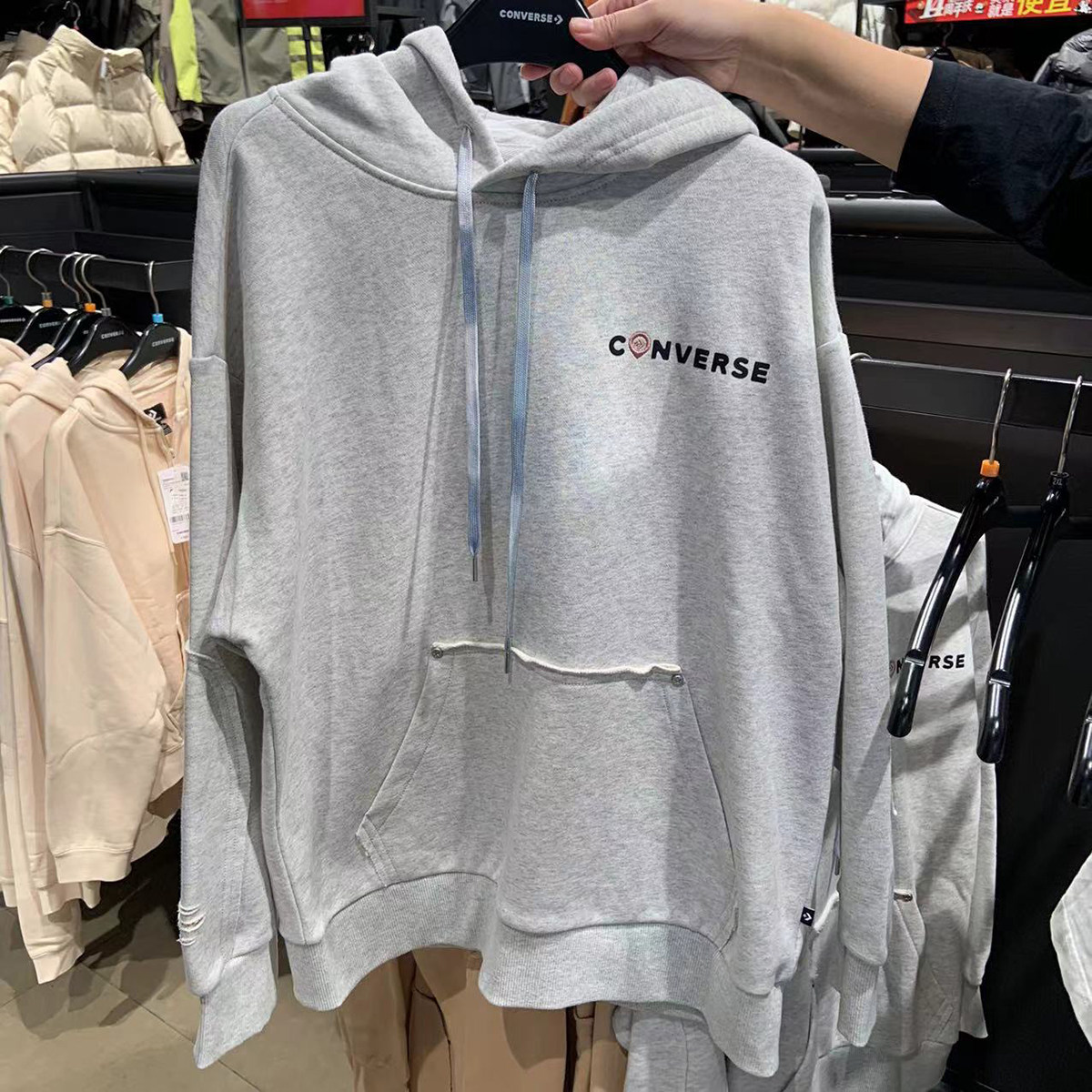 正品CONVERSE匡威 女子休闲针织连帽卫衣套头衫10026555-A02