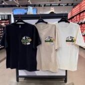 匡威男女同款 宽松植绒印花圆领透气短袖 T恤10026169 正品 A01 A03