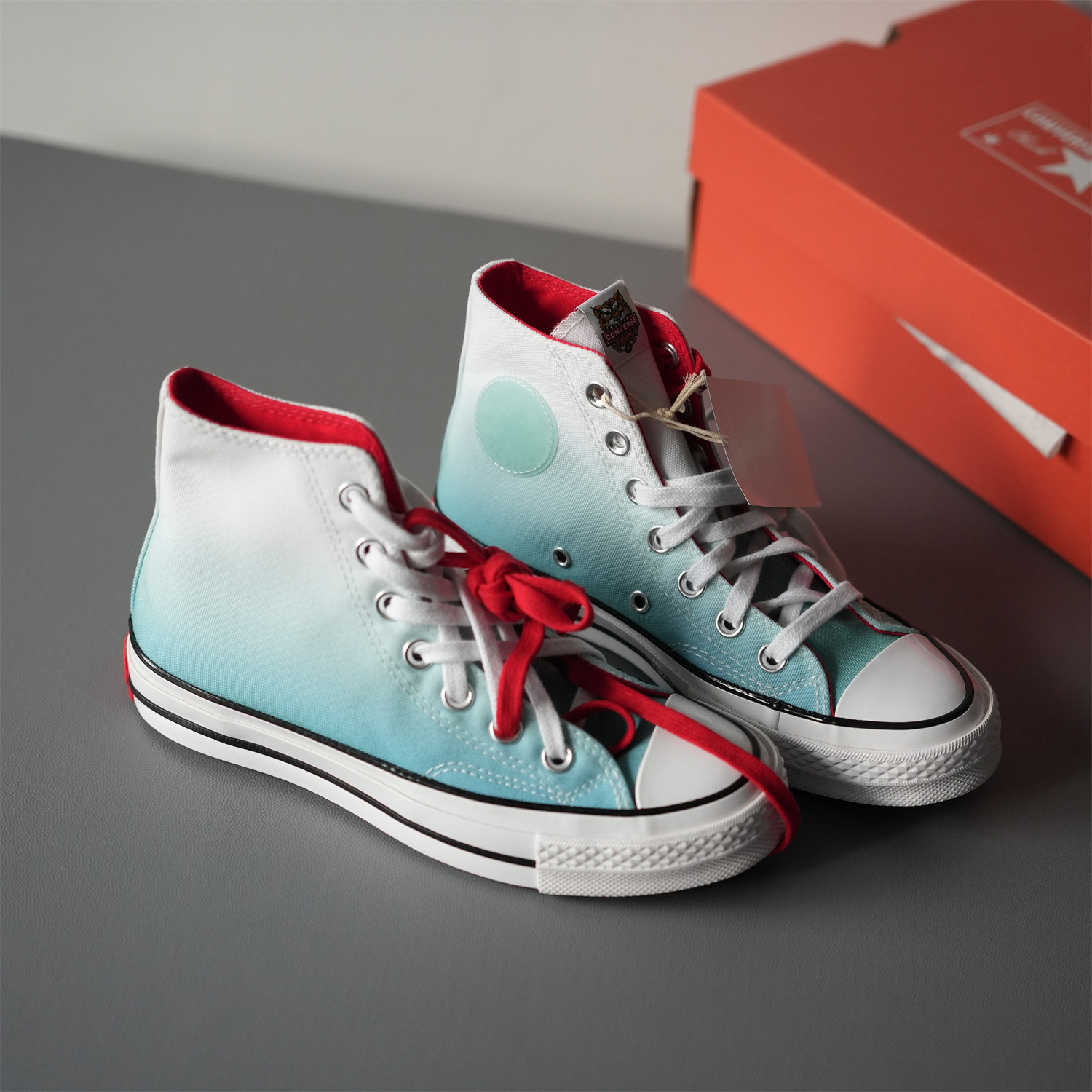 Converse匡威1970s三星标渐变薄荷蓝虎年限定复古高帮帆布173127c
