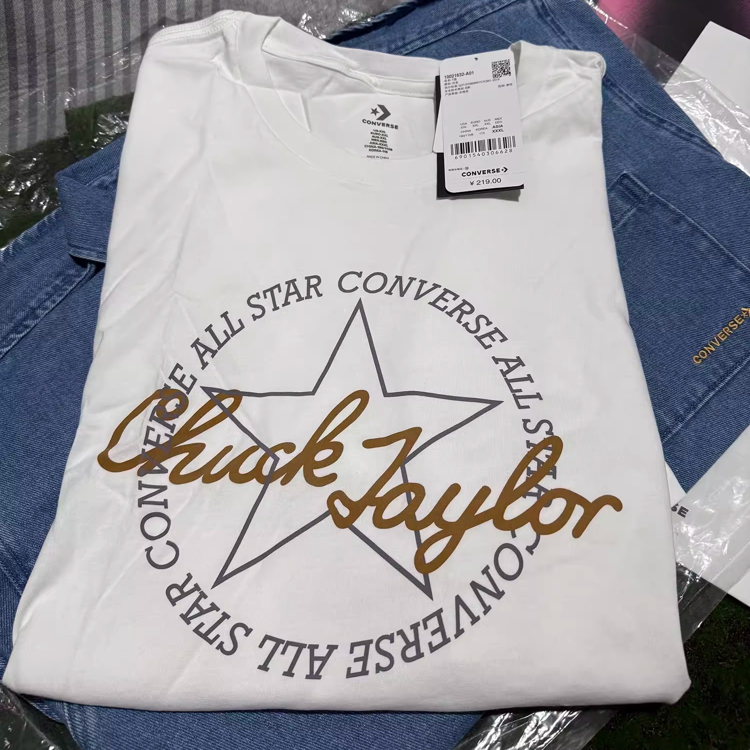 Converse匡威男女款运动休闲印花短袖舒适T恤潮10021632-A01