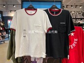匡威Converse专柜 纯棉撞色简约圆领短袖 T恤10017991 正品 A01 A02