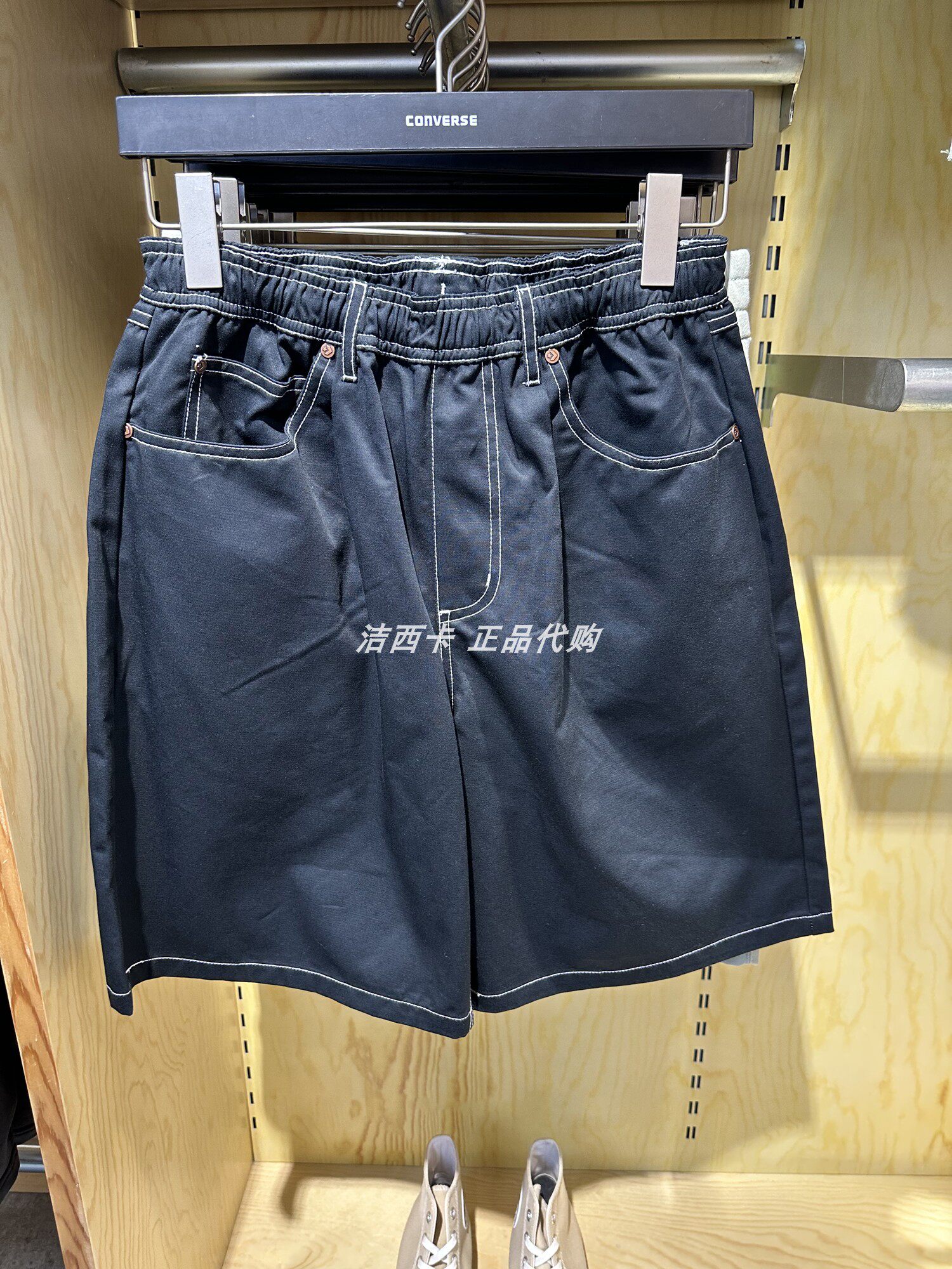 正品Converse匡威 男子纯棉宽松运动短裤五分裤10025023-A01-A02