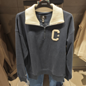 正品 A03 A05 converse匡威24冬男女款 半拉链高领套头卫衣10026553