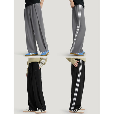 Adidas三叶草26年春季男子休闲垂坠宽松运动长裤KS5342 KS5343