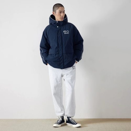 正品CONVERSE匡威 Converse x Noritake联名羽绒服连帽外套UCJ103