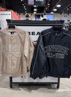Connverse匡威黑色立领棒球服男子休闲夹克棉服10027340-A01-A02