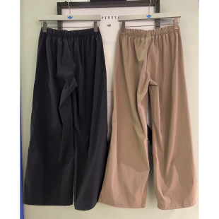 Adidas三叶草25年夏女子宽松运动速干可束脚伞兵裤JD0785 JD0783