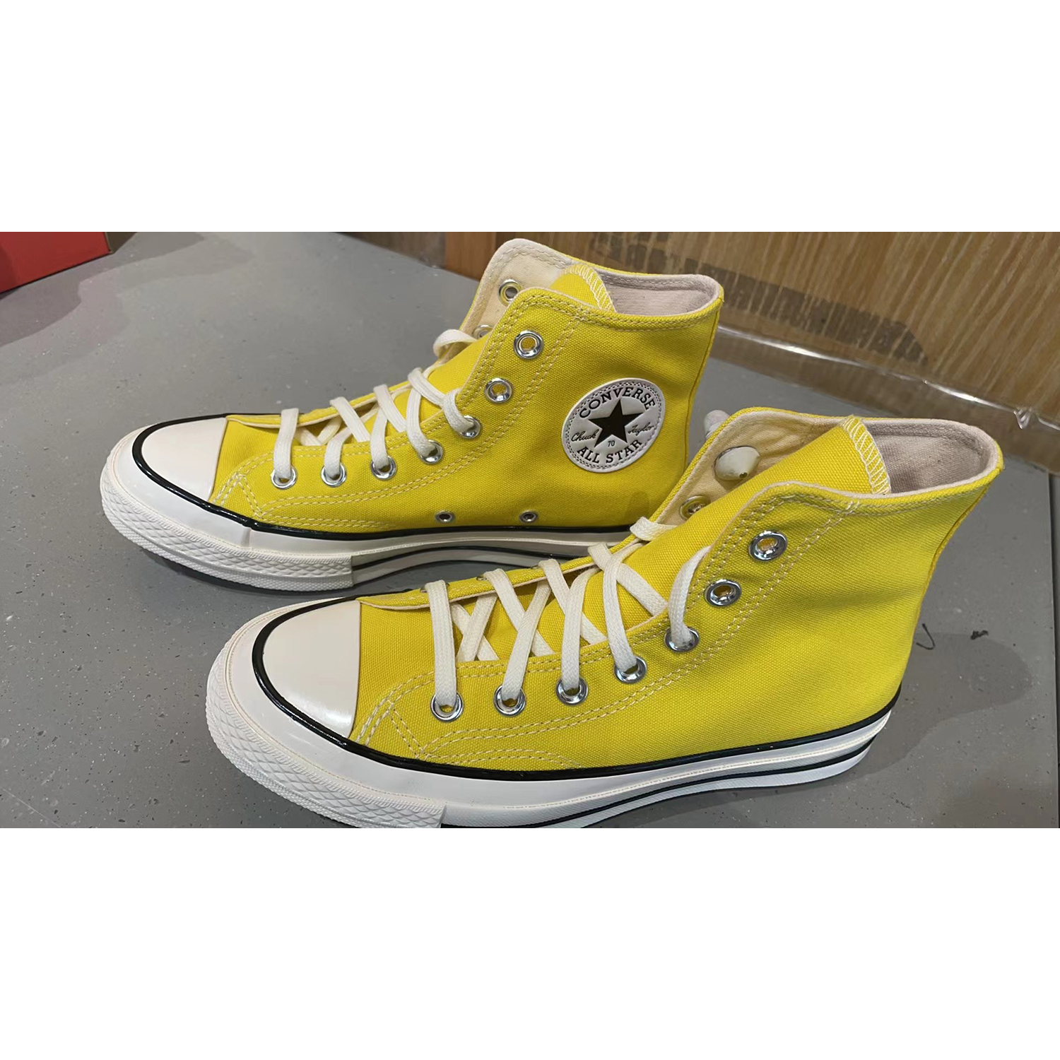 正品CONVERSE匡威 1970S男女经典高帮休闲帆布板鞋柠檬黄A08618C