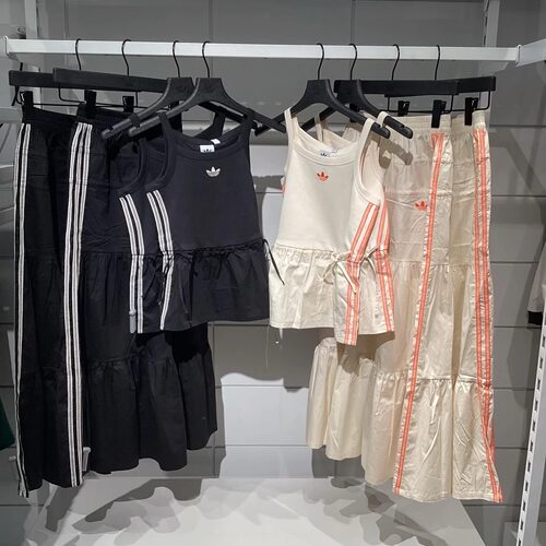 Adidas三叶草JERSEY钩编细节调节腰身修身吊带背心KC0764 KC0765