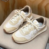 converse匡威SEASONAL白棕拼色麂皮拼接学院风休闲鞋 跑鞋 A15606C