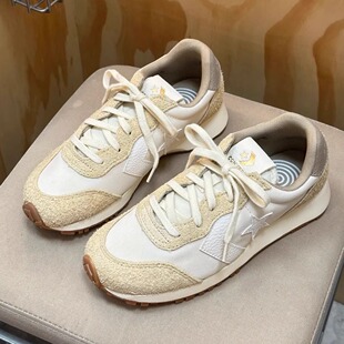 converse匡威SEASONAL白棕拼色麂皮拼接学院风休闲鞋跑鞋 A15606C