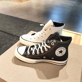 Converse匡威1970S荔枝皮黑白加绒保暖高帮帆布鞋 172364c172365c