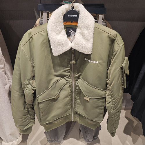匡威运动棉服棒球服短款