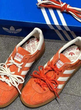 Adidas阿迪达斯三叶草HANDBALL SPEZIAL橙色低帮德训鞋板鞋IG6191