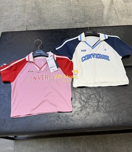 短款 美式 学院风短袖 正品 A01 女款 T恤10027656 A02 converse匡威