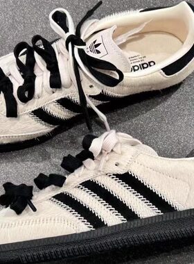 Adidas阿迪达斯SAMBA经典复古仿马毛低帮运动休闲鞋德训鞋 JP5329