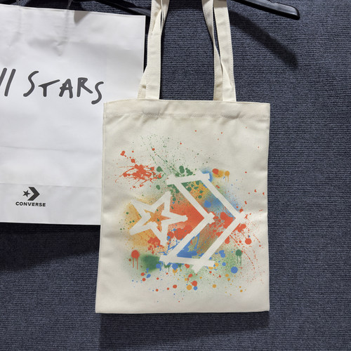 正品匡威大logo涂鸦帆布环保袋