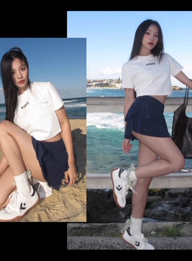 正品Converse匡威 女子短款修身舒适凉感短袖T恤 WCH607-EIE-W2Y