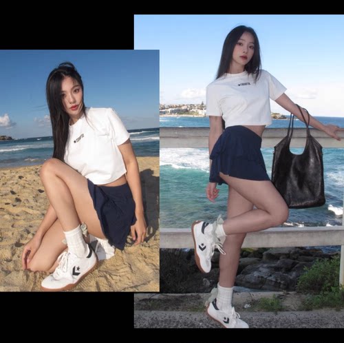 Converse匡威女短款修身凉感T恤