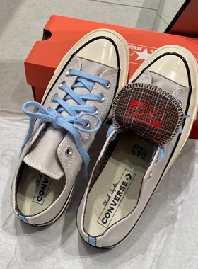 正品converse匡威 1970S撞色鞋舌格纹低帮帆布鞋A13293C A13292C
