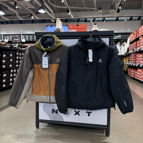 匡威2024冬男款连帽休闲保暖棉服