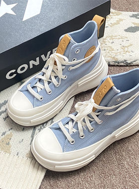 正品CONVERSE匡威 RUNSTAR LEGACY牛仔色夹心厚底帆布鞋 A05273c